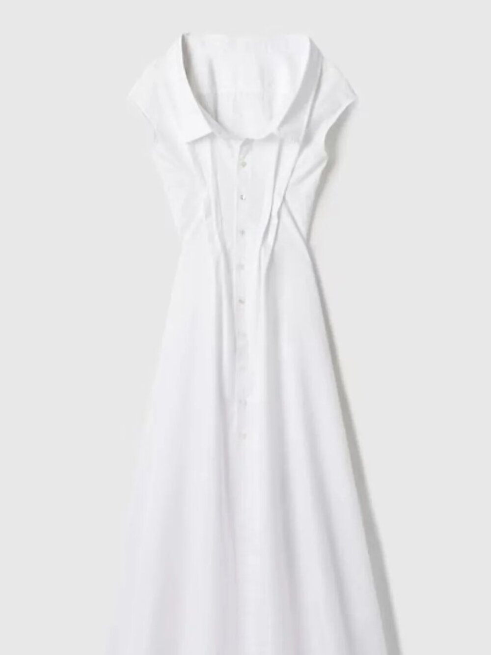 Gap x Zac Posen Anne Hathaway White Poplin Maxi Shirtdress